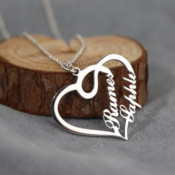 Customize Couple Name Locket & Necklace in Beautiful Design Gifts72