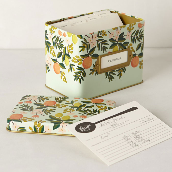 Rifle Paper Co. Recipe Box Citrus Floral GiftsXoXo