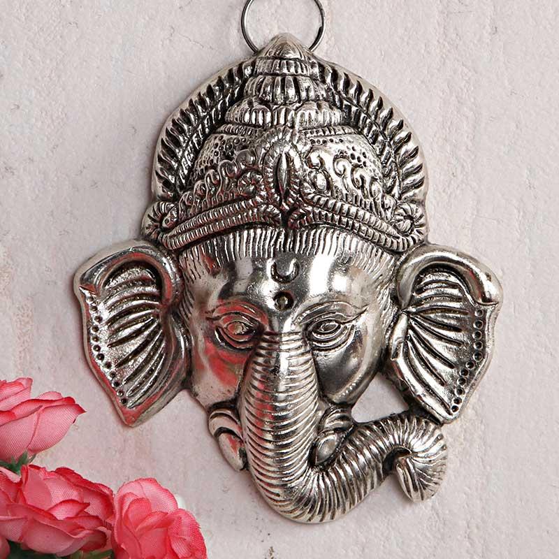 Gajmukh White Metal Wall Hanging GiftteensBuy Gifts Online