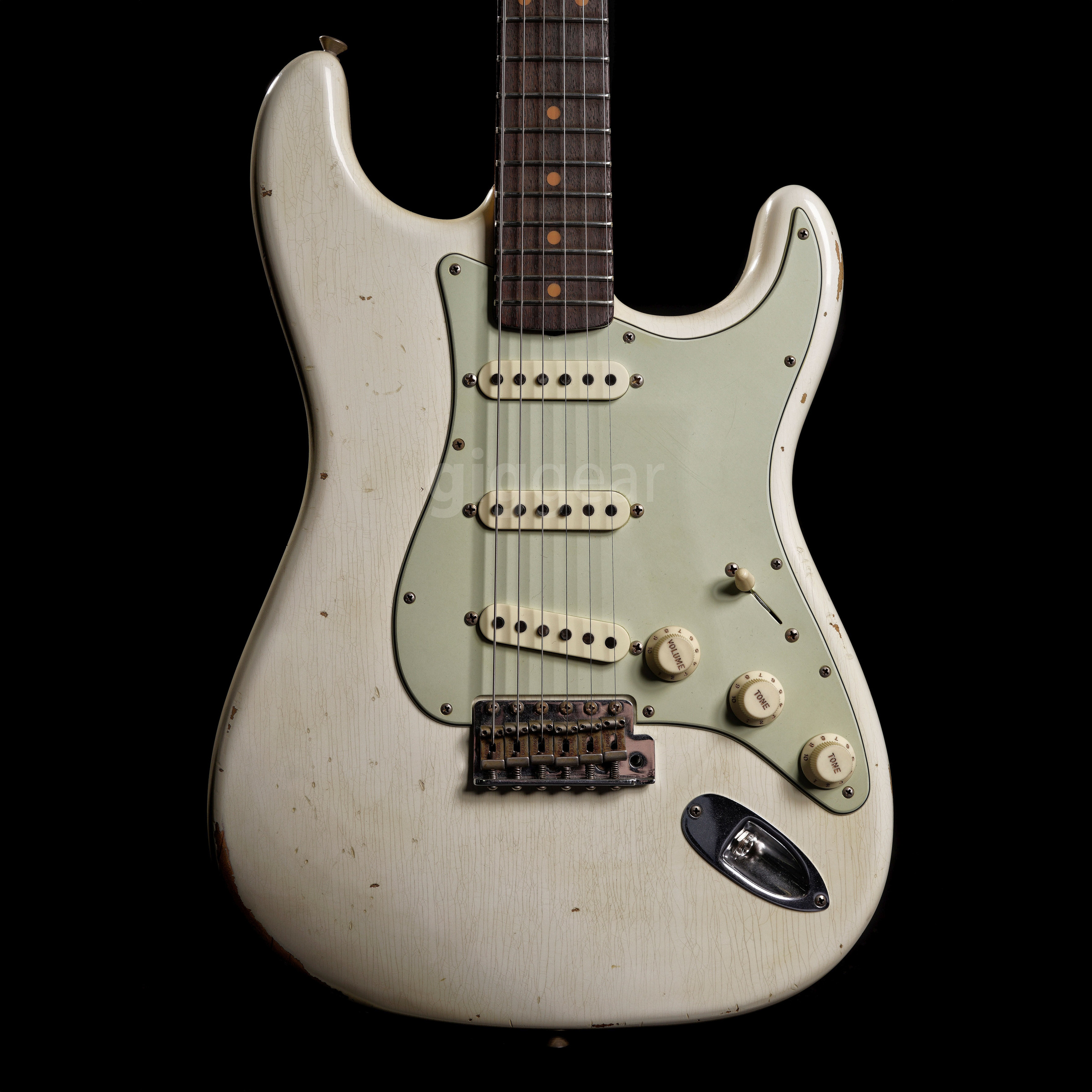 Fender Custom Shop 1960 Relic Strat Aged Olympic White/Rosewood GigGear