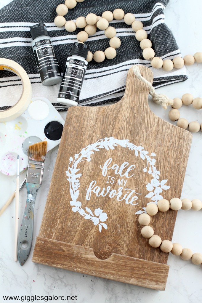 DIY Painted Farmhouse Cookbook Stand Giggles Galore