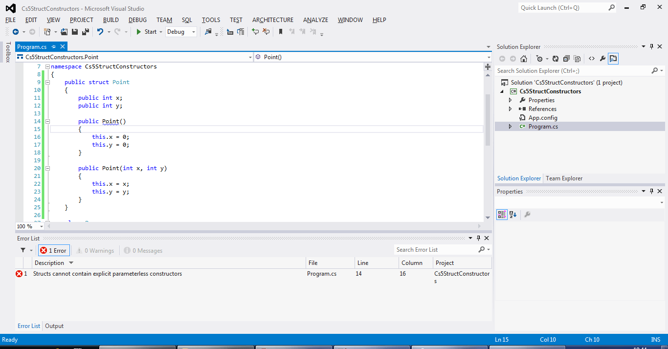 C 6 Preview Parameterless struct Constructors Gigi Labs
