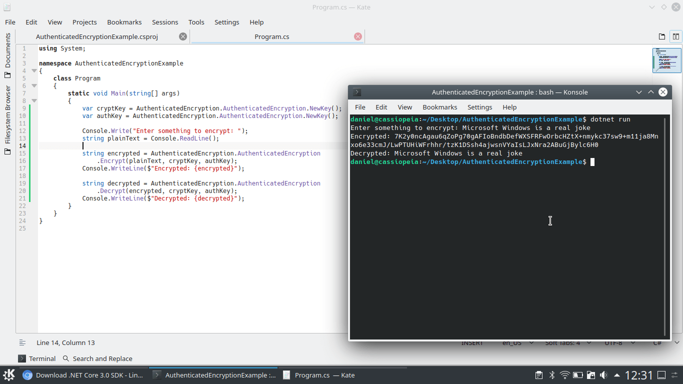 Encrypting Strings in C using Authenticated Encryption Gigi Labs
