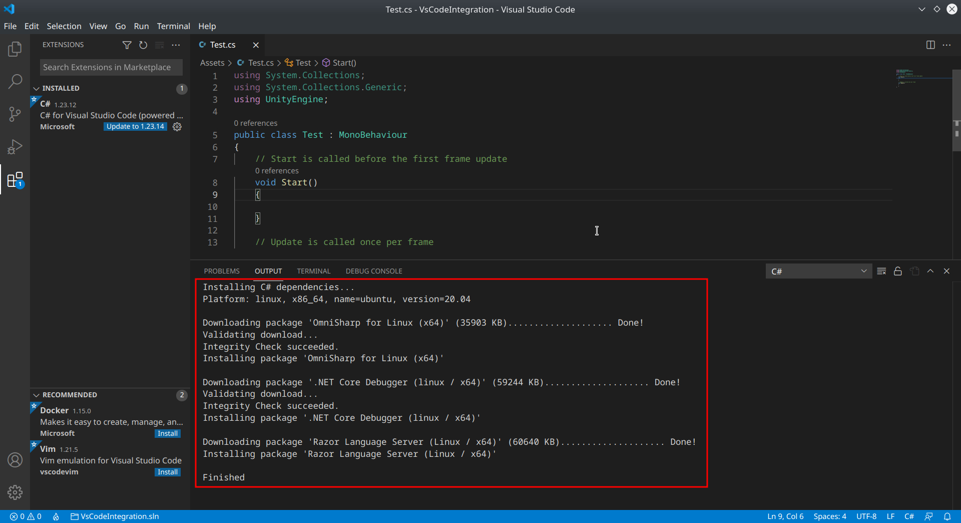 Using Visual Studio Code with Unity3D on Linux Gigi Labs