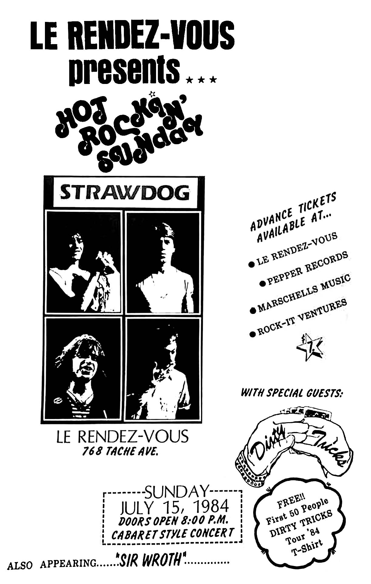 STRAW DOGS 1984 Gig Posters 204