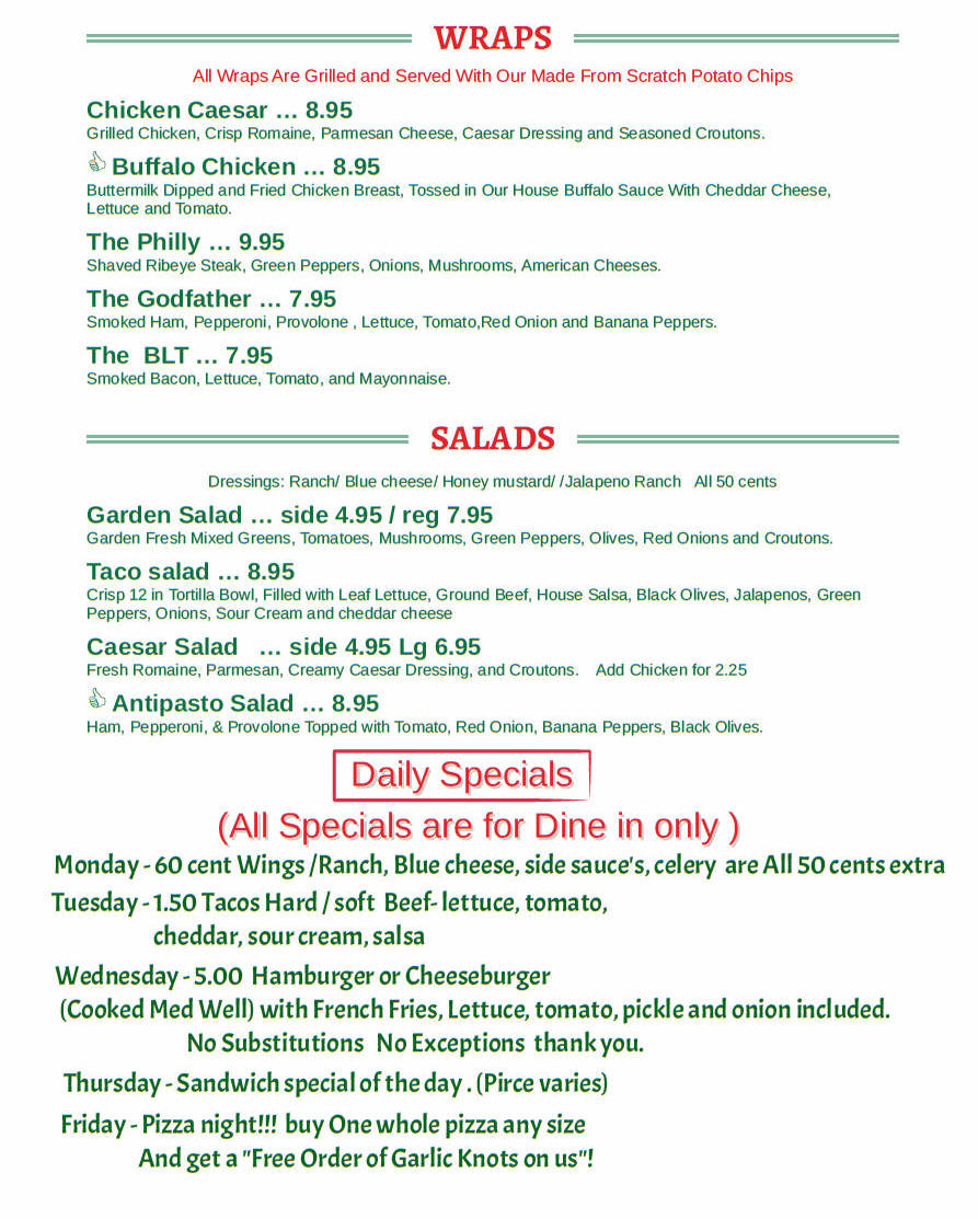 Gil And Rick's Sports Bar and Pizzeria (Largo, Florida) Menus