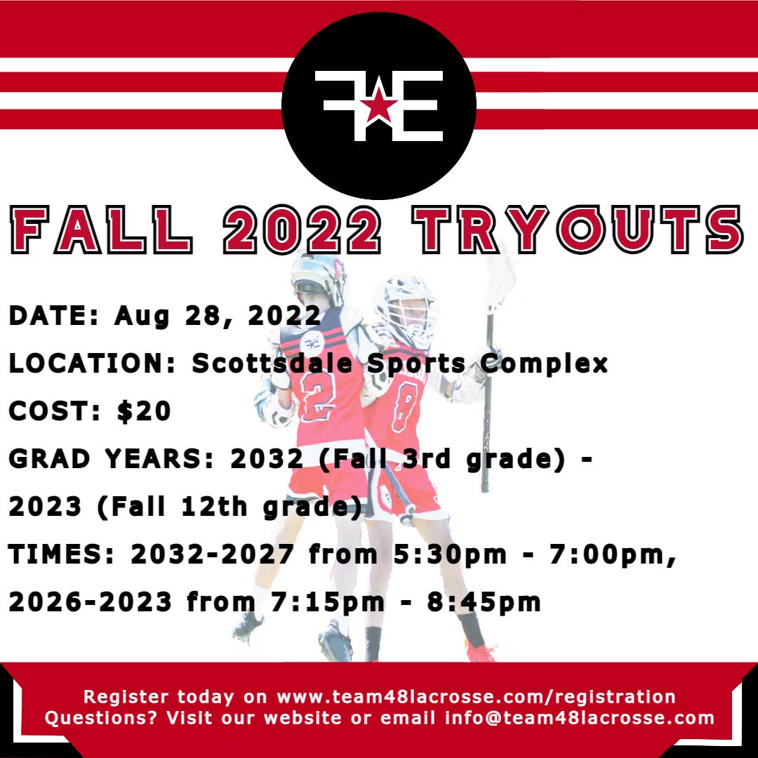 Fall Travel Team Tryouts Team 48 Lacrosse Gilbert Knights Lacrosse