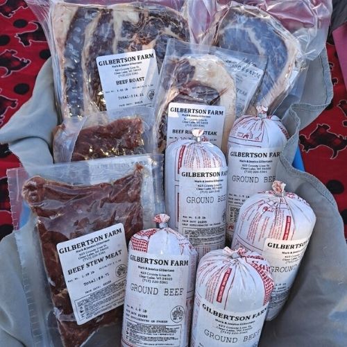 100 Beef Box (Roast, Ribeye Steaks, Stew, and Ground Beef) Meat