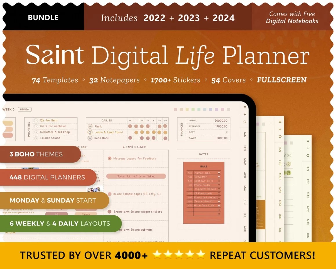 Top 26 Best Digital Planners for GoodNotes (Free & Paid) Inspiration & Productivity for Everyone