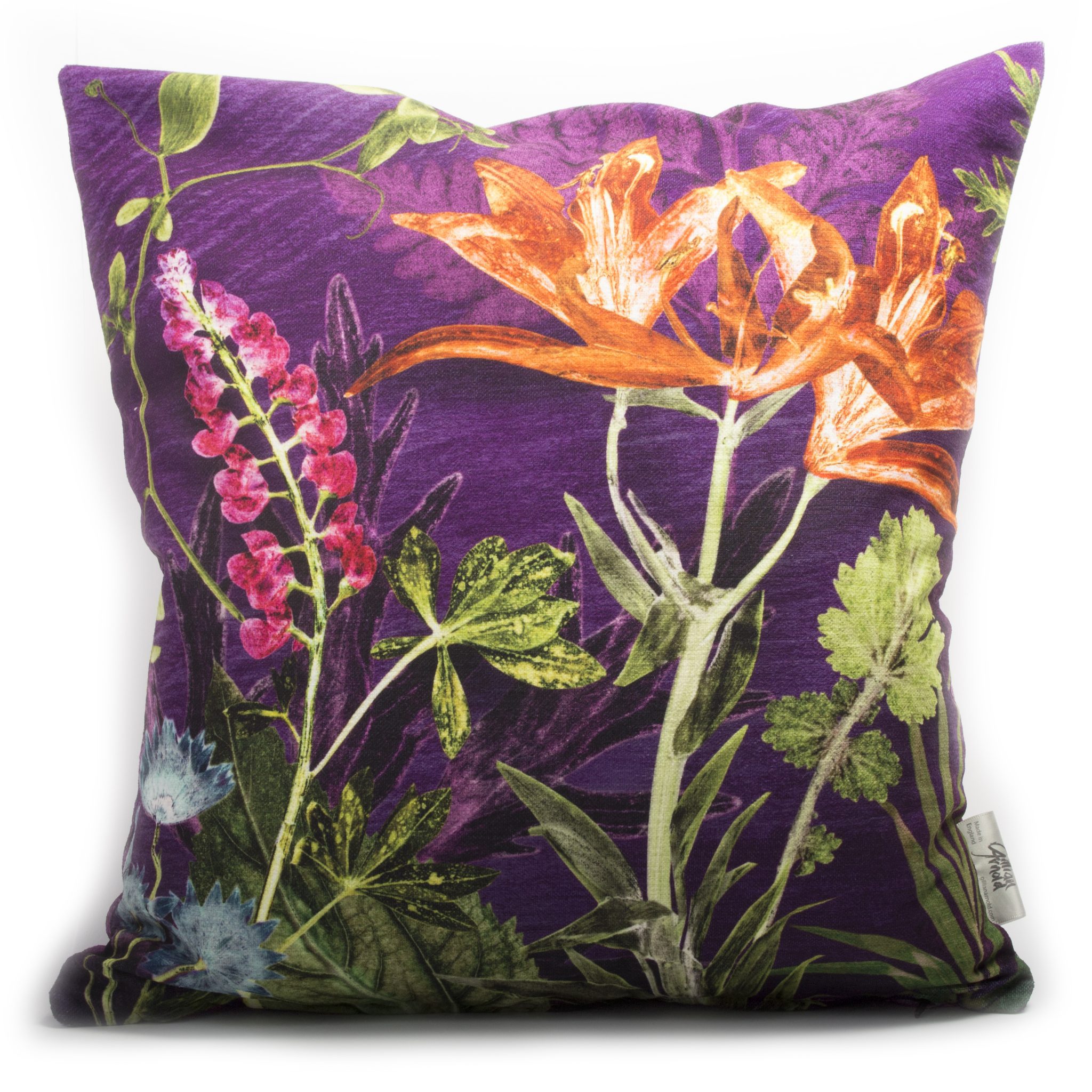 Purple Whisper Orange & Purple Sofa Cushion Gillian Arnold