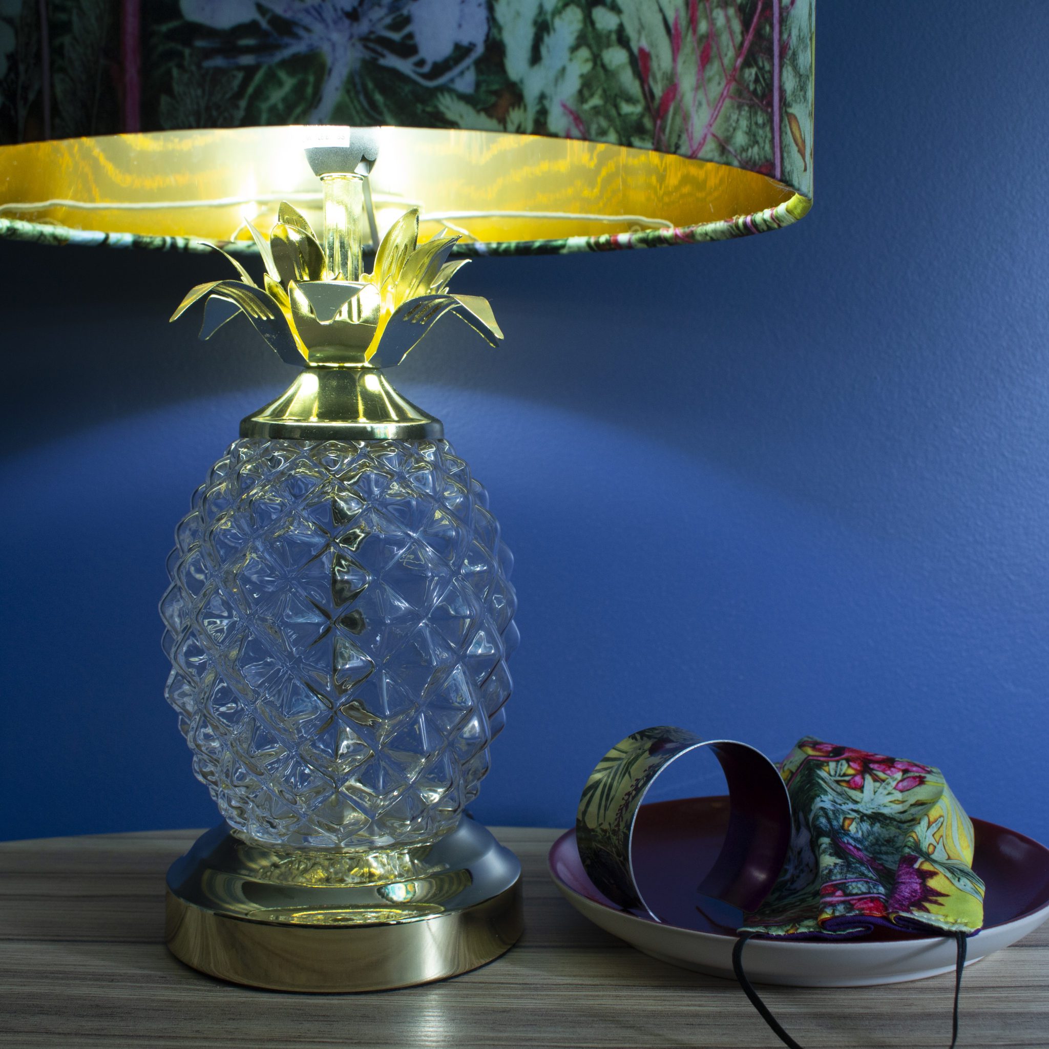 Golden Glass Pineapple Lampstand Unique Lampstands Gillian Arnold