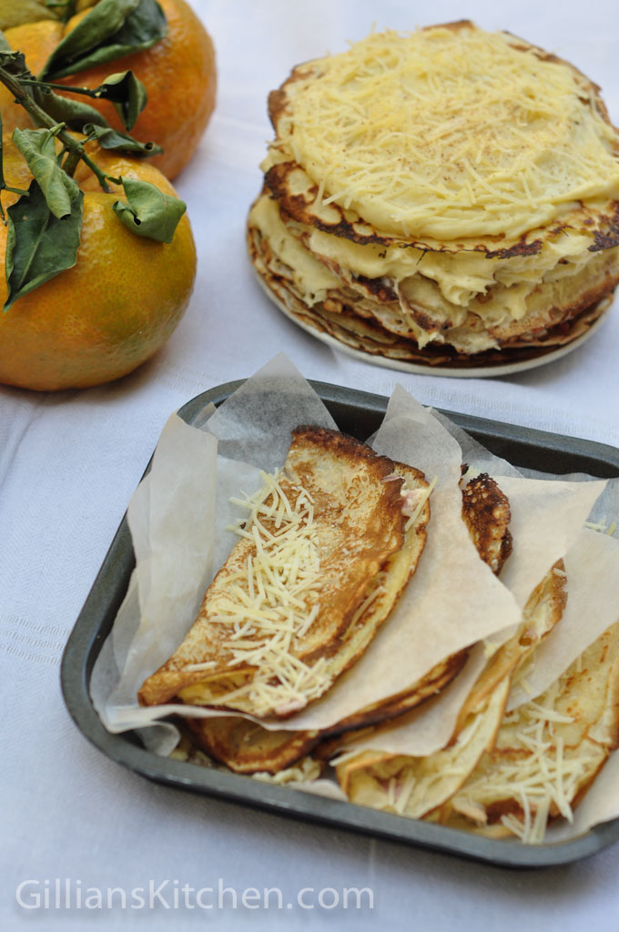 Savoury Pancake Stack Easy family meals