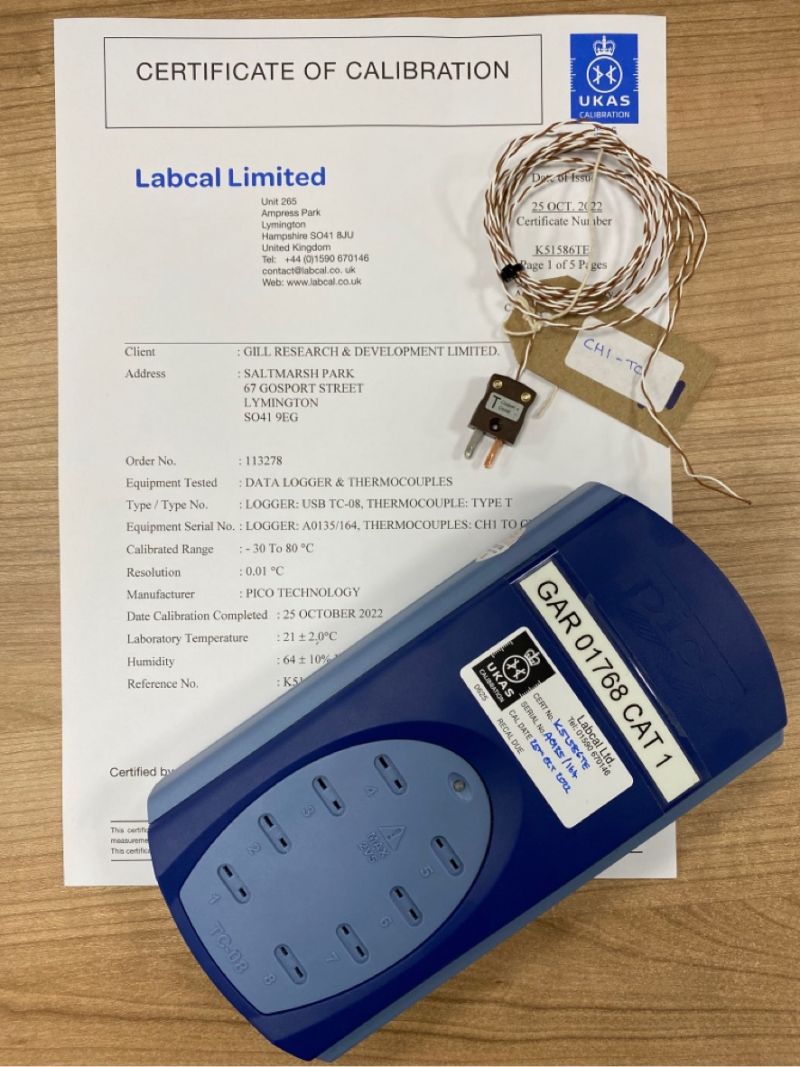 Calibration from our sister company, Labcal calibration services Gill