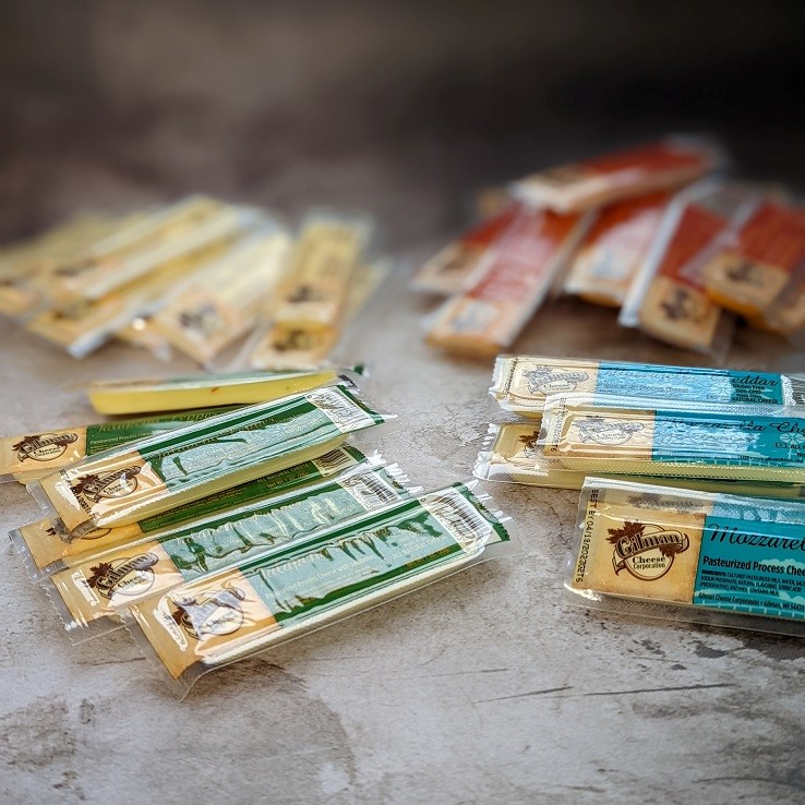 Single Serve Cheese Snack Bar Individually Wrapped Gilman Cheese