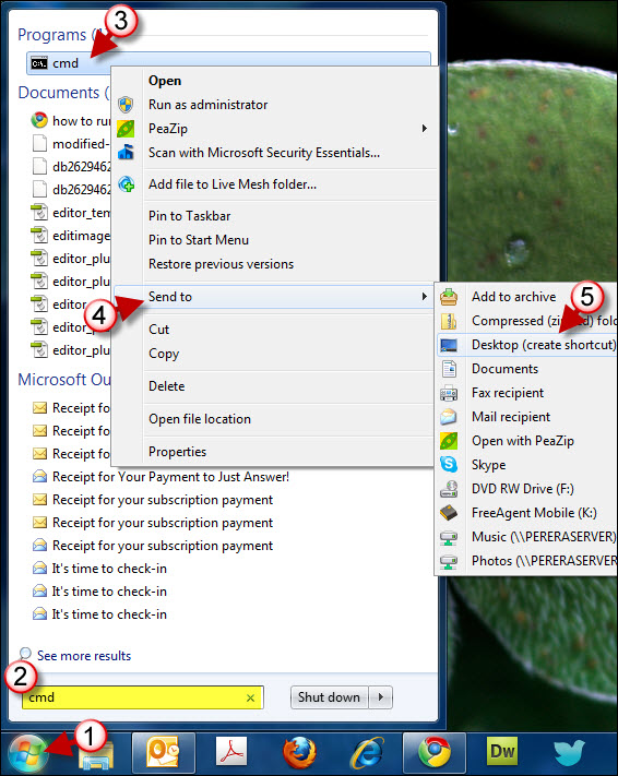 Create a Shortcut to the Elevated Command Prompt in Windows 7