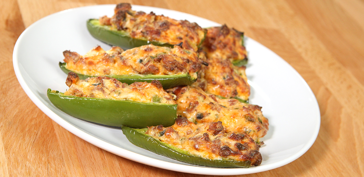 Sausage Stuffed Jalapeño Poppers