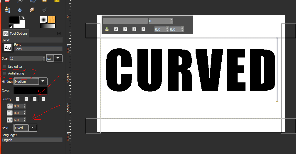 Rounded edges font gimp lawpcmas