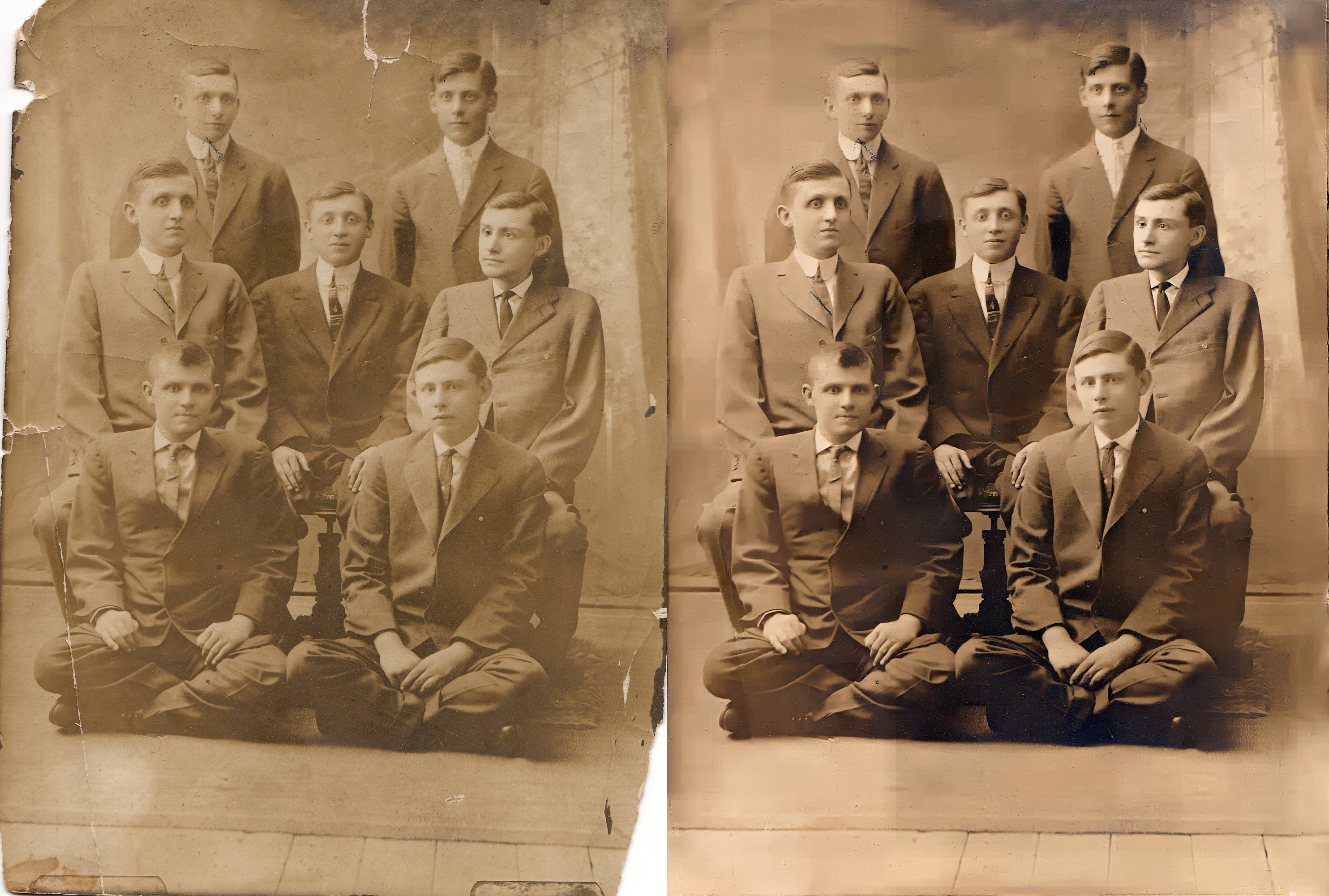 Vintage photograph restoration. • GIMP Chat