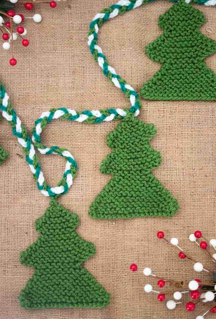 Christmas Tree Garland Knitting Pattern Gina Michele Christmas Tree Garland Knitting Pattern Gina Michele