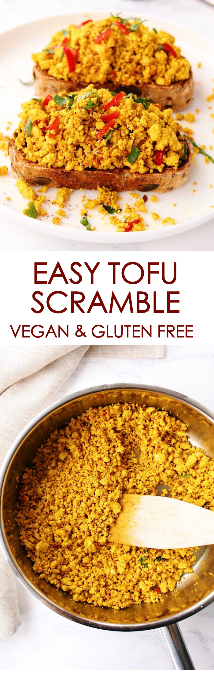 Easy Firm Tofu Scramble {vegan, gluten free} Gina Burgess