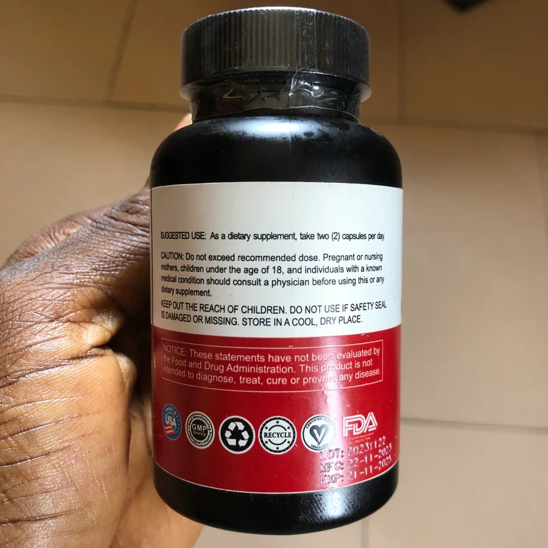 Iron Capsules with Red Raspberry, Vitamin B12, Beetroot, and Alfalfa
