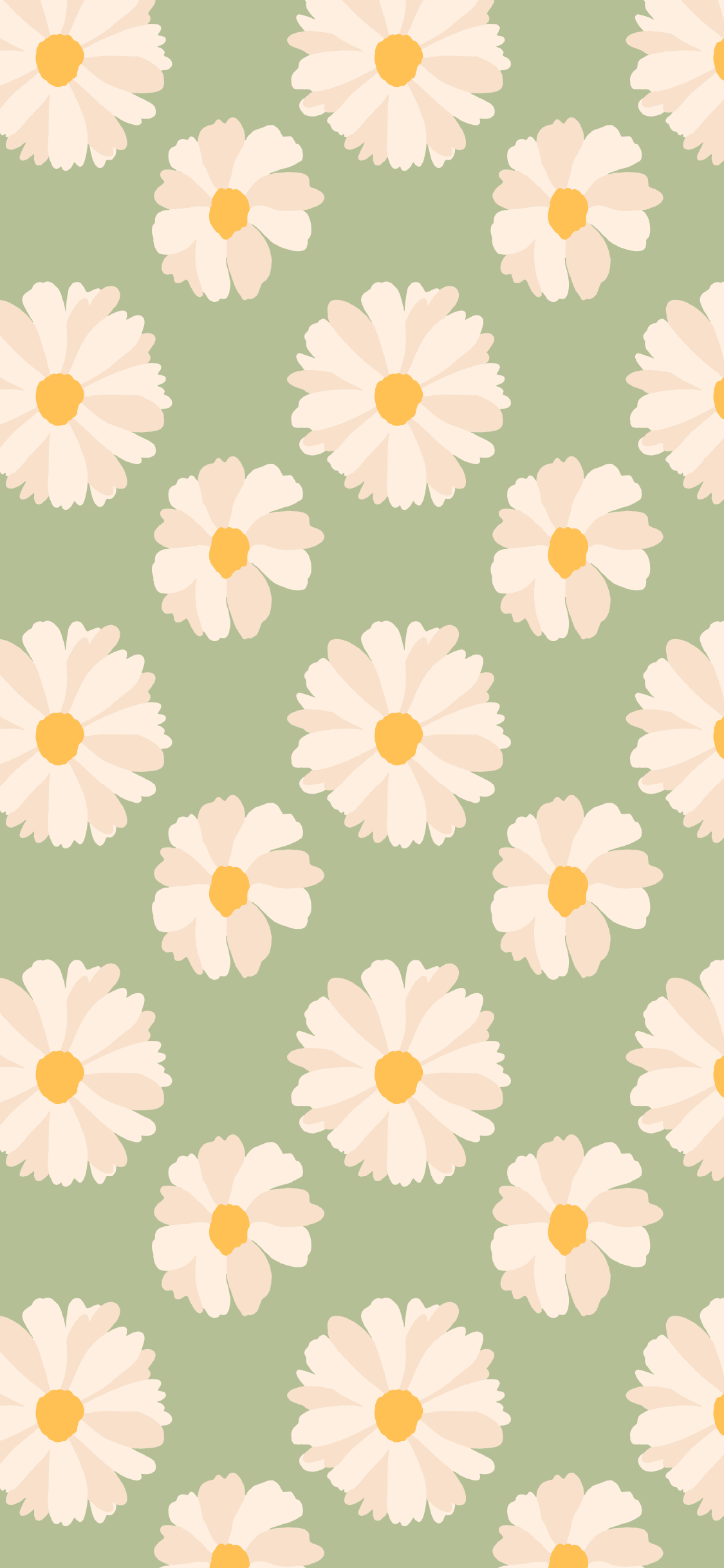 Cute Yellow Daisy Wallpaper Cute flower bud daisy seamless pattern on