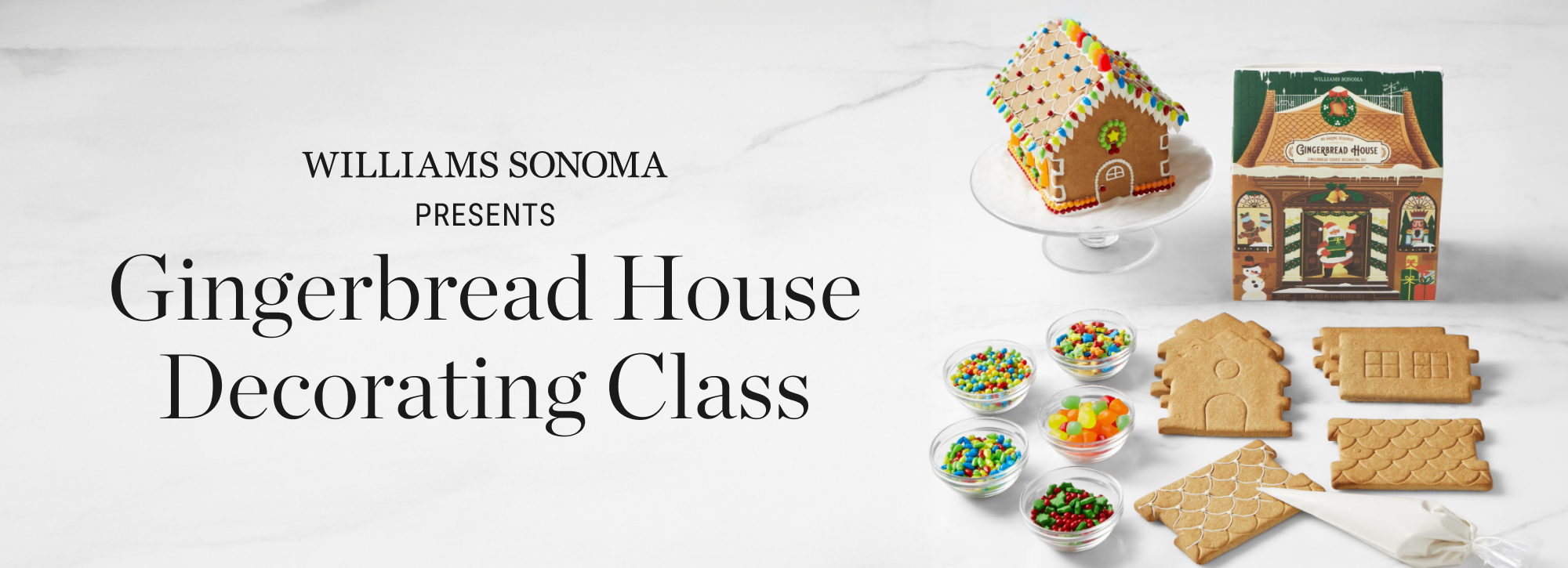Williams Sonoma Gingerbread House Decorating Class
