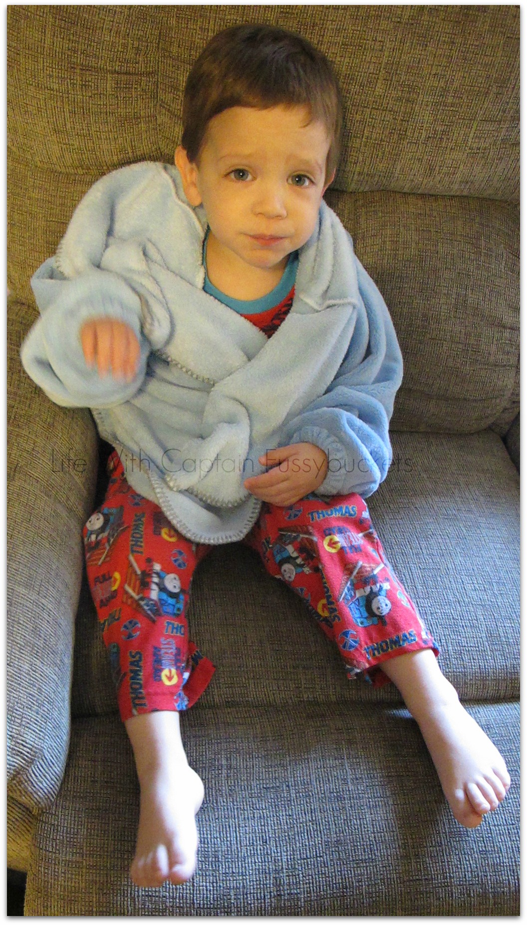 The Boys Love to Cozy up with the Cuddly Wearable Blanket