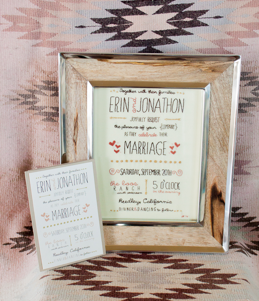 Embroidered Wedding Invite Tutorial Ginger Peach Studio
