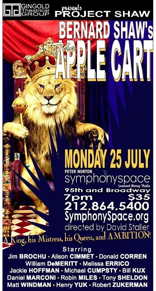 The Apple Cart Gingold Theatrical Group