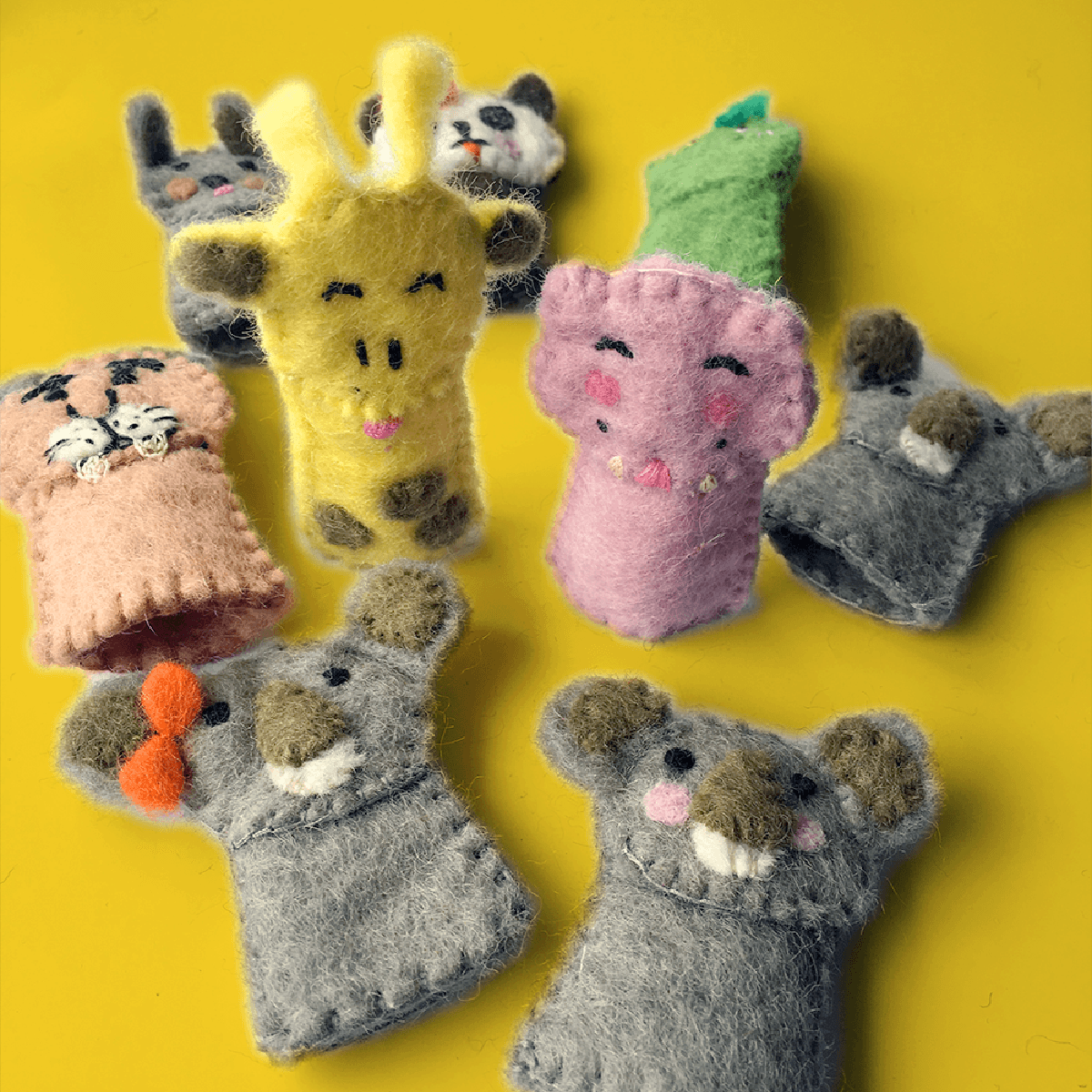 Set of 9 Fair Trade Finger Puppets — Ginnie & Pinney
