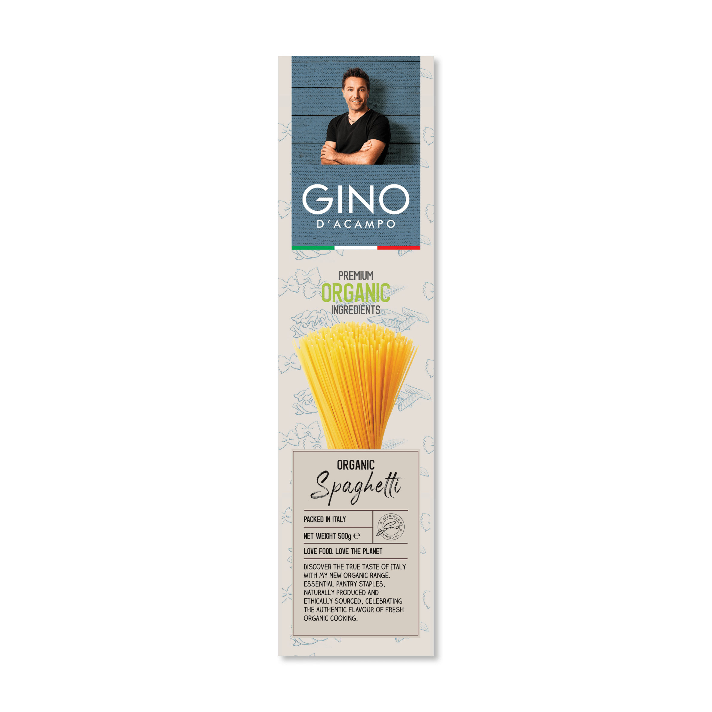 Gino D'Acampo Organic Spaghetti Pasta Gino D'Acampo Official site