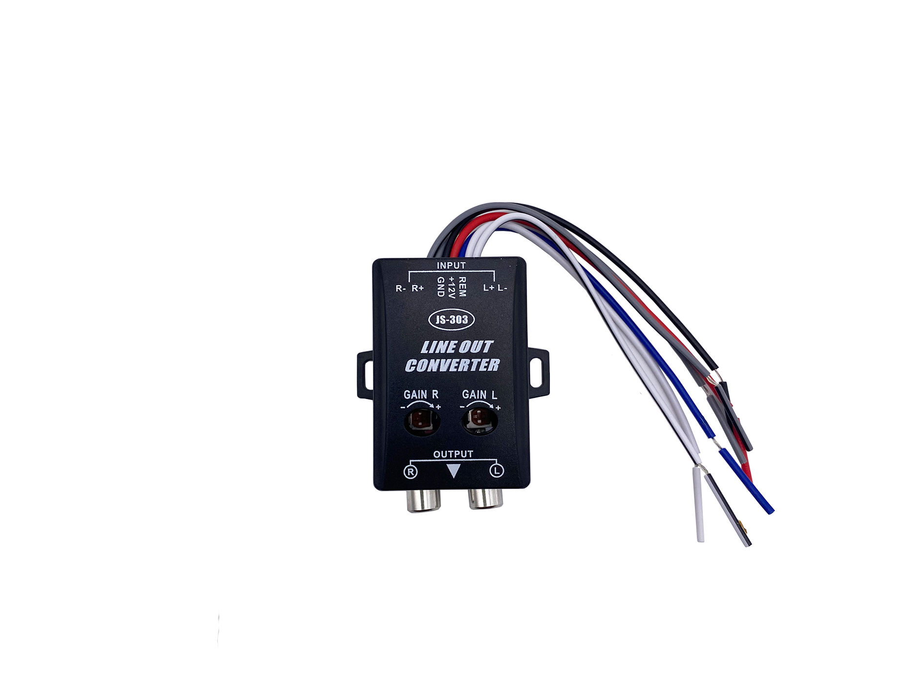 Hi Low RCA Line Output Converter +Built-in Remote Turn-On +Ground Loop