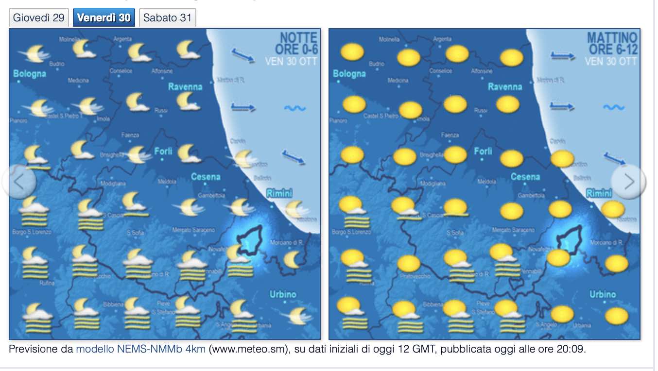 Meteo.sm Previsioni meteo per Romagna e Repubblica di San Marino