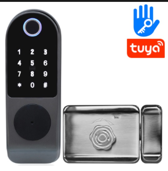 Smart Home Electronic Electric Keyless Keypad Deadbolt Door Rim Lock