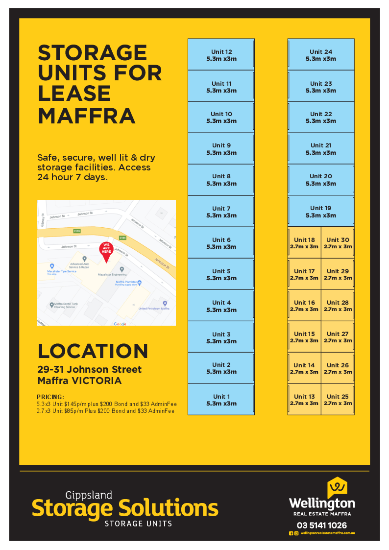 Units Gippsland Storage Solutions