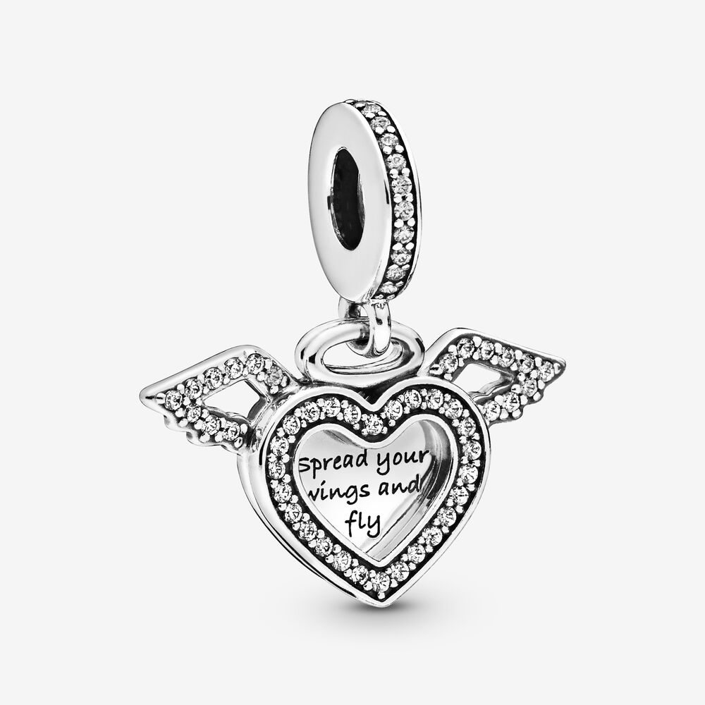 Charm Pandora Colgante Corazón y Alas de Ángel 798485C01 Girbes Joyas