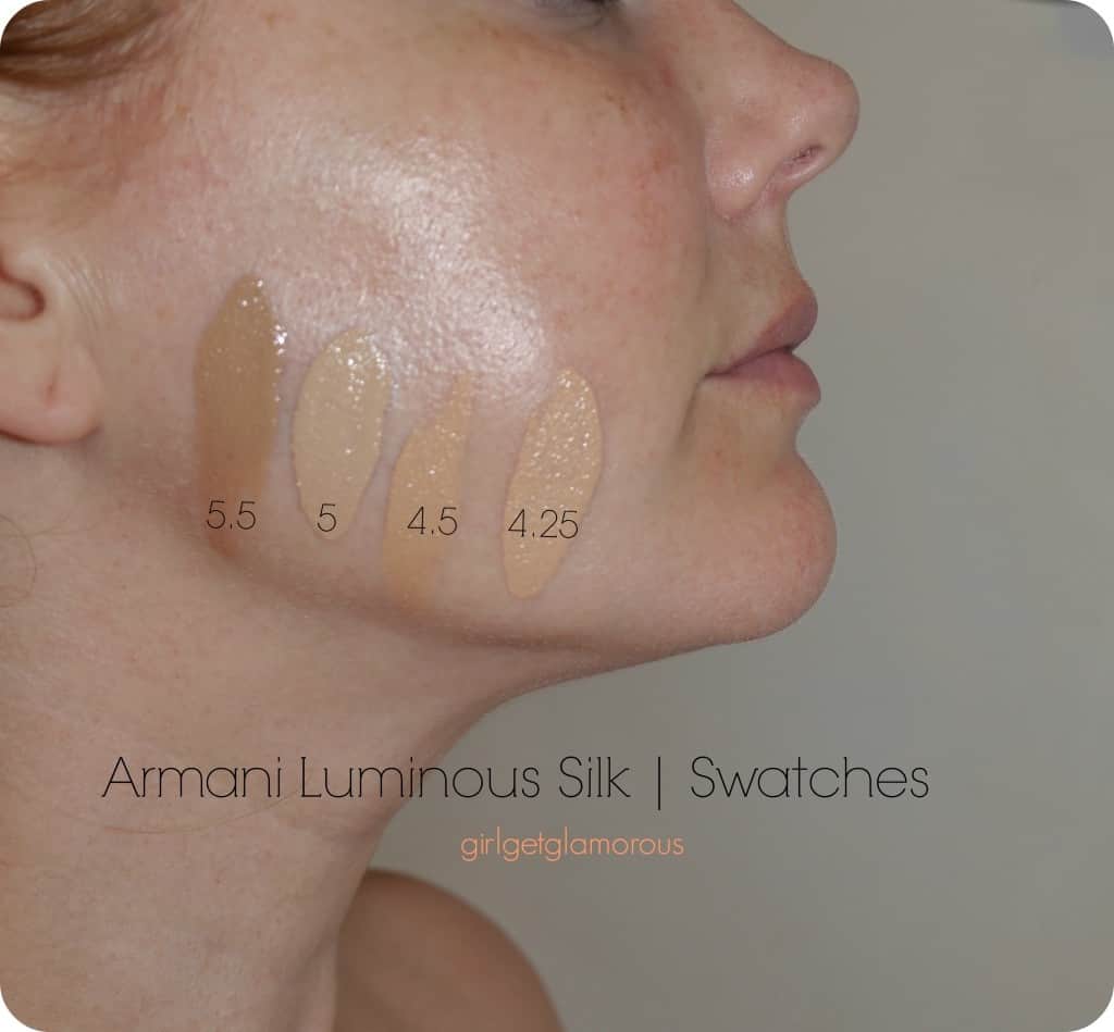 Armani Luminous Silk Foundation Photos + Swatches of shades 4 4.25