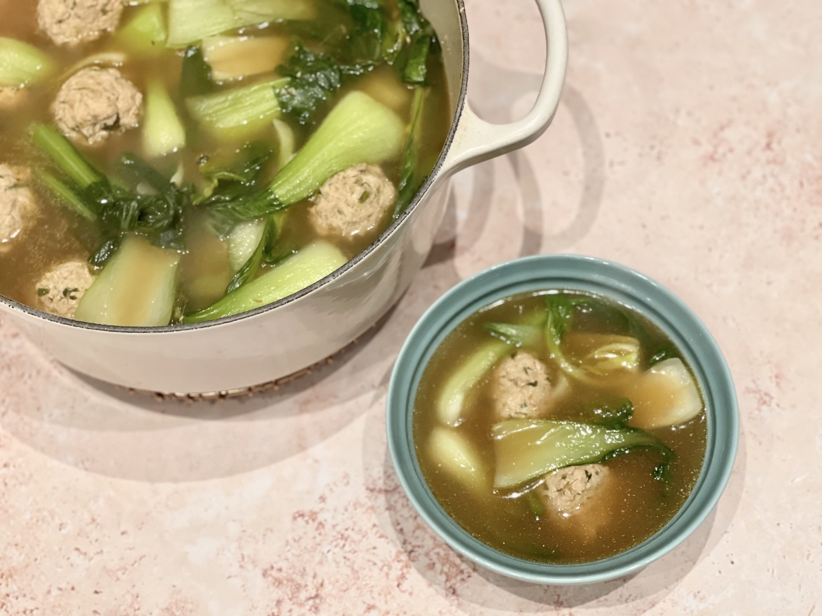 Asian Chicken Meatball Soup · GLW