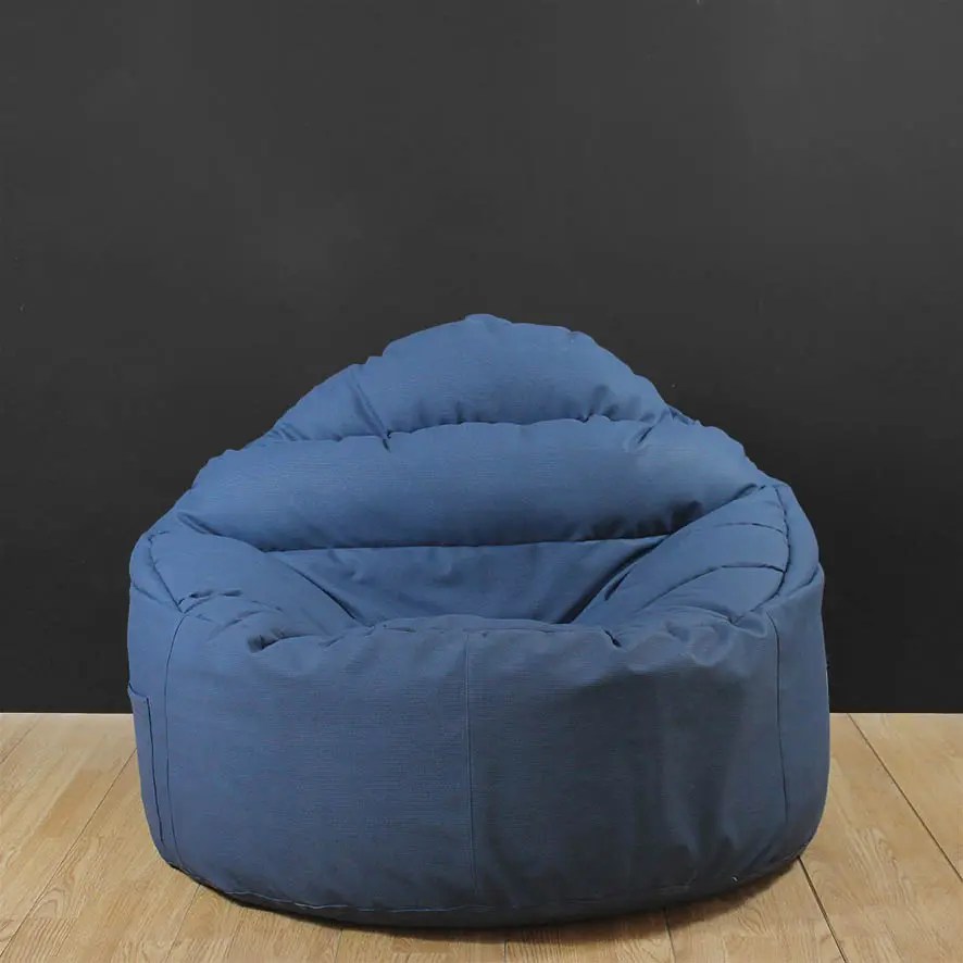 DOPLO Extra Back Support Quilted Fiber + Beans Large Bean Bag Chair