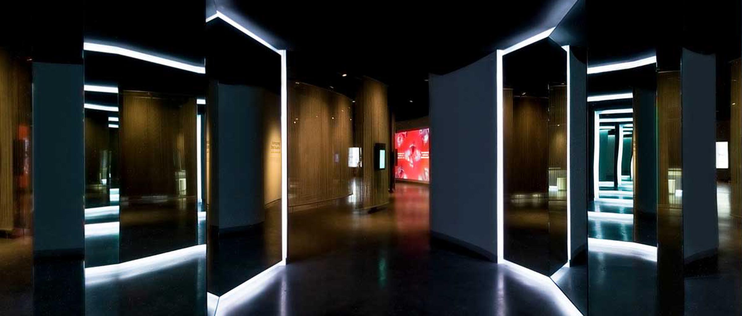 Exhibits at the Museum of Tolerance Giroux Glass