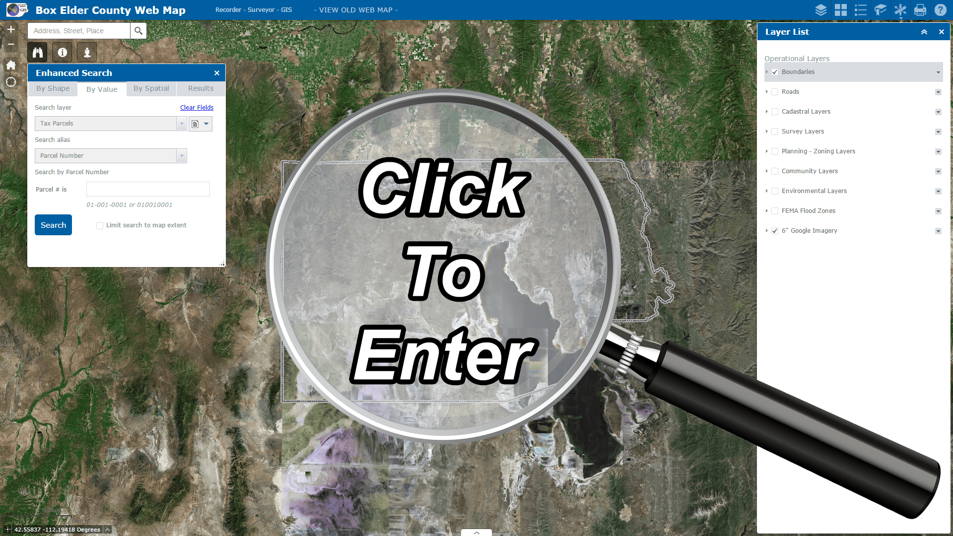 Click to Enter Main Interactive Web Map