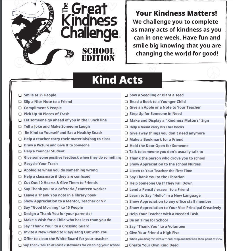 The Great Kindness Challenge GIS