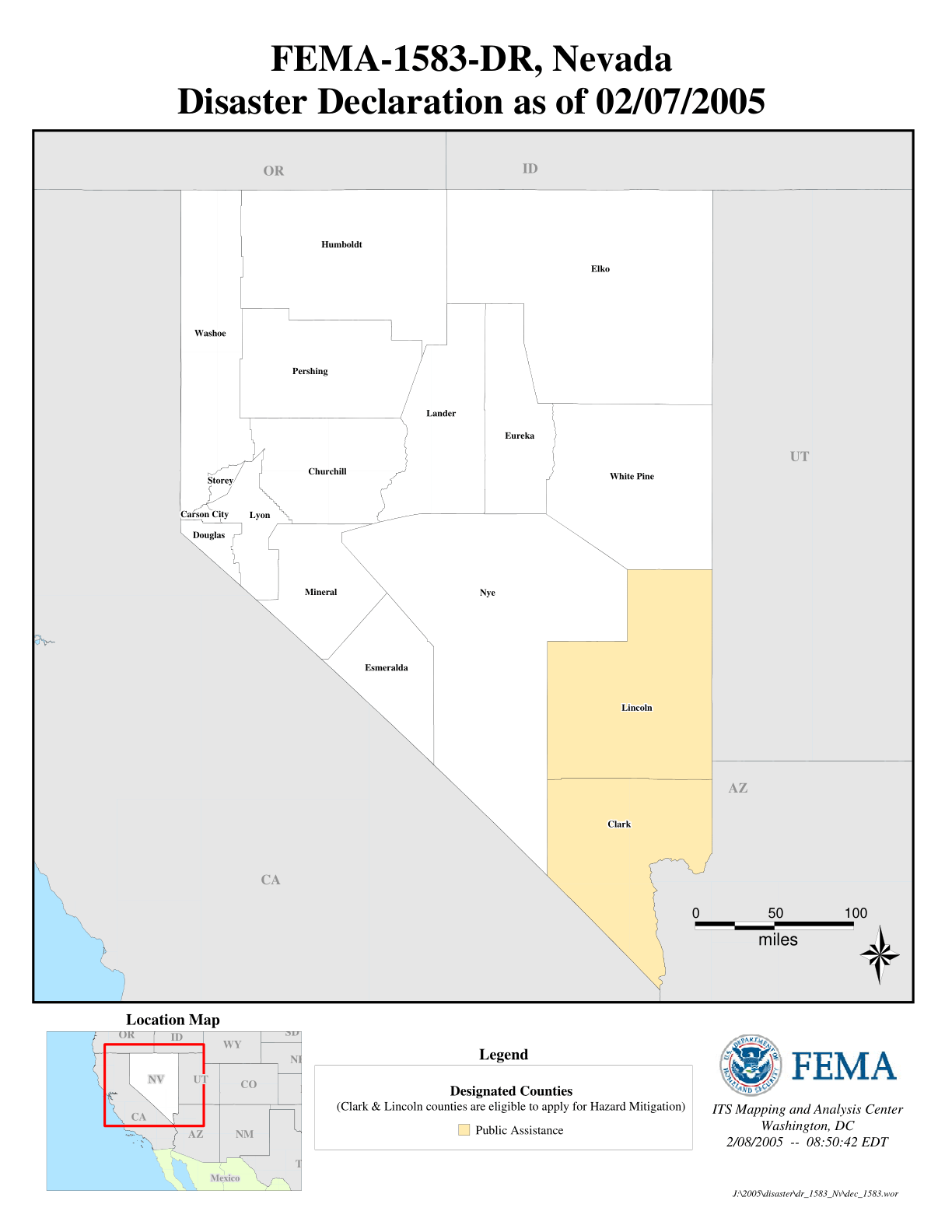 Nevada Heavy Rains and Flooding (DR1583) FEMA.gov