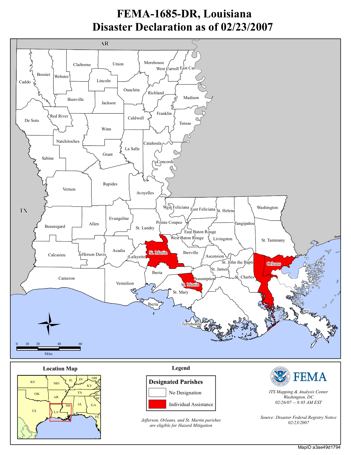 Louisiana Severe Storms And Tornadoes (DR1685LA) FEMA.gov
