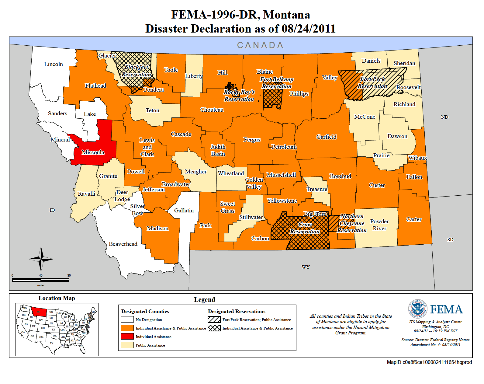 Montana Flood Zones Map