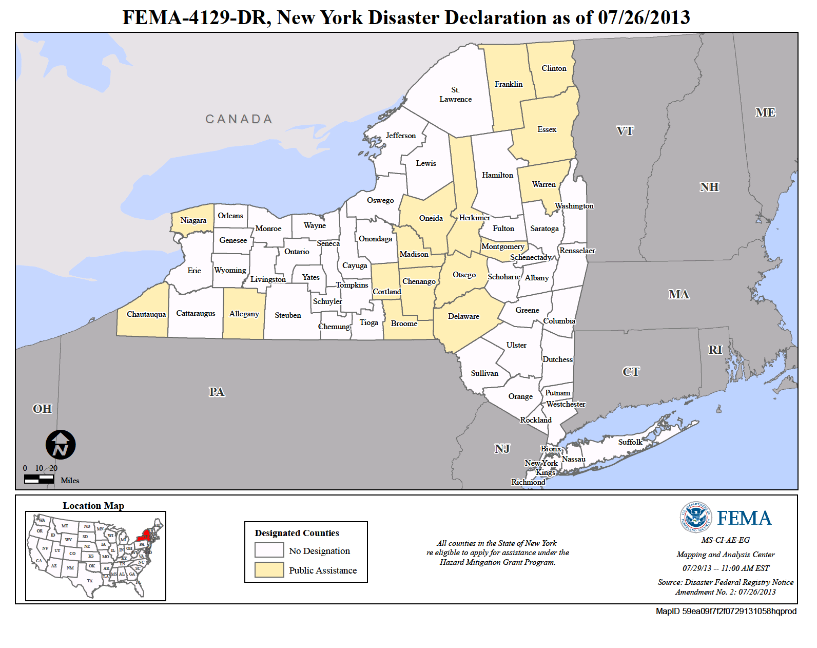 Delaware County Ny Gis New York Severe Storms and Flooding (DR4129) FEMA.gov