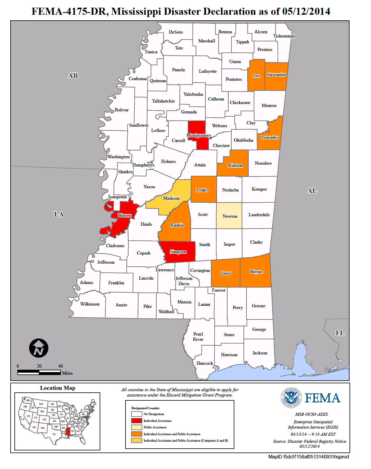 Mississippi Severe Storms, Tornadoes, And Flooding (DR4175MS) FEMA.gov