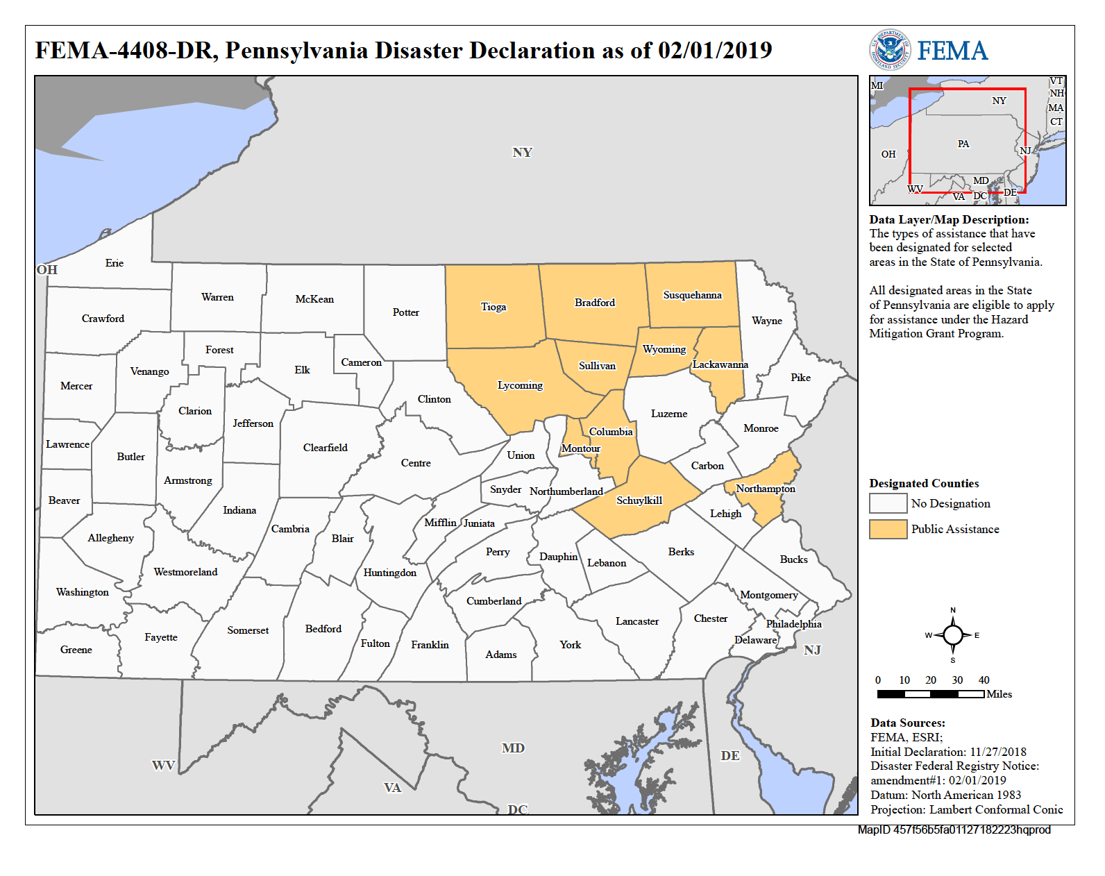 Pennsylvania Declared Disasters and disaster resources provided by