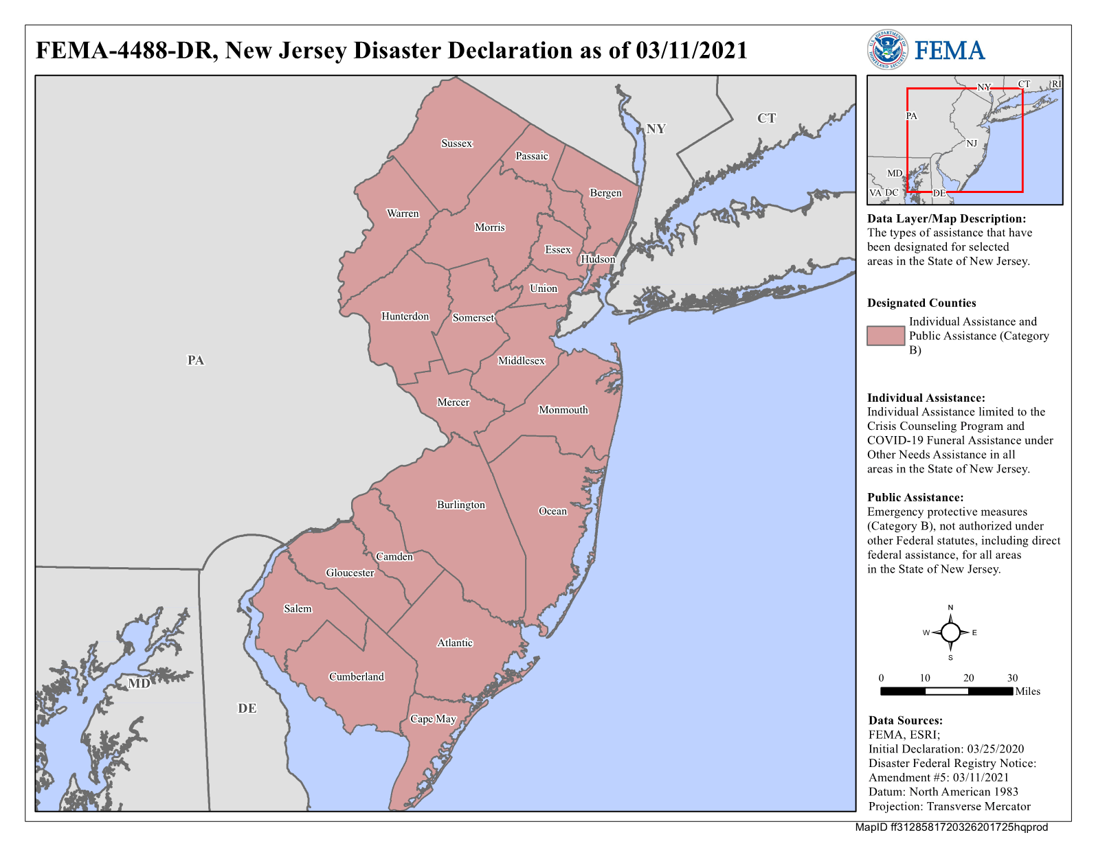 New Jersey Covid19 Pandemic (DR4488NJ) FEMA.gov